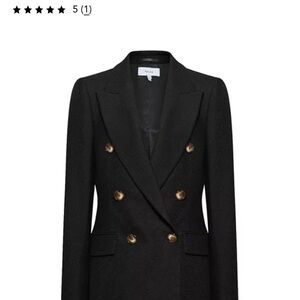 Reiss Black Blazer with Gold Buttons